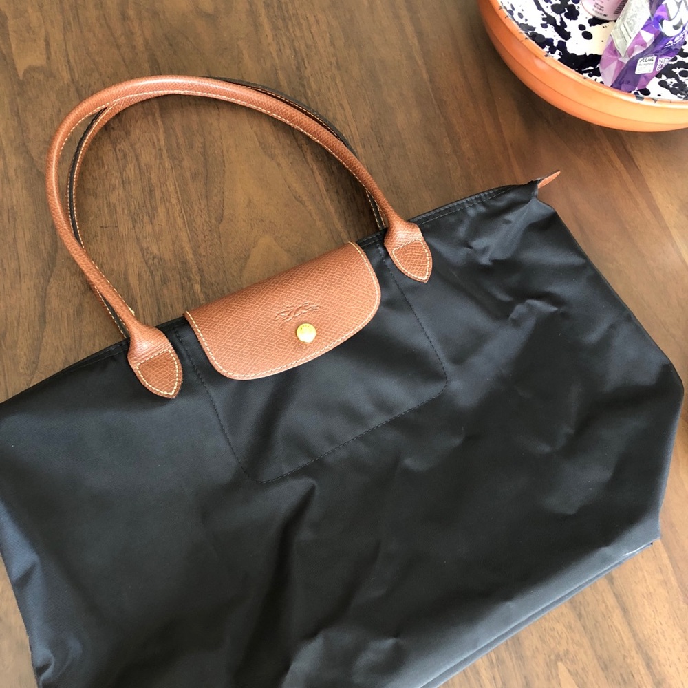 Longchamp Le Pliage Large Shoulder Tote Black